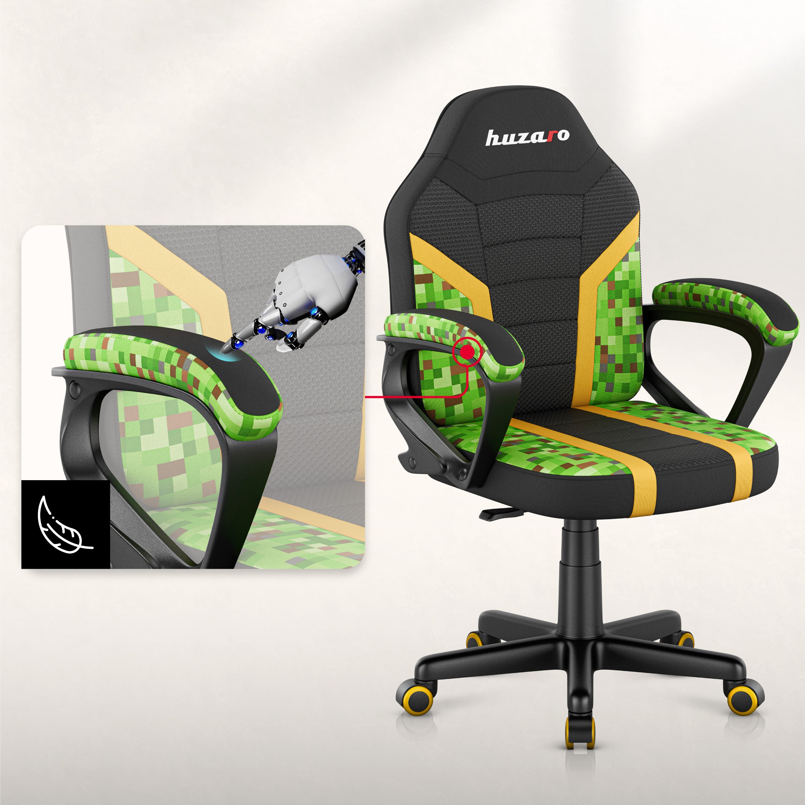 Fotel Gamingowy dla dziecka Huzaro RANGER 1.0 Pixel Mesh
