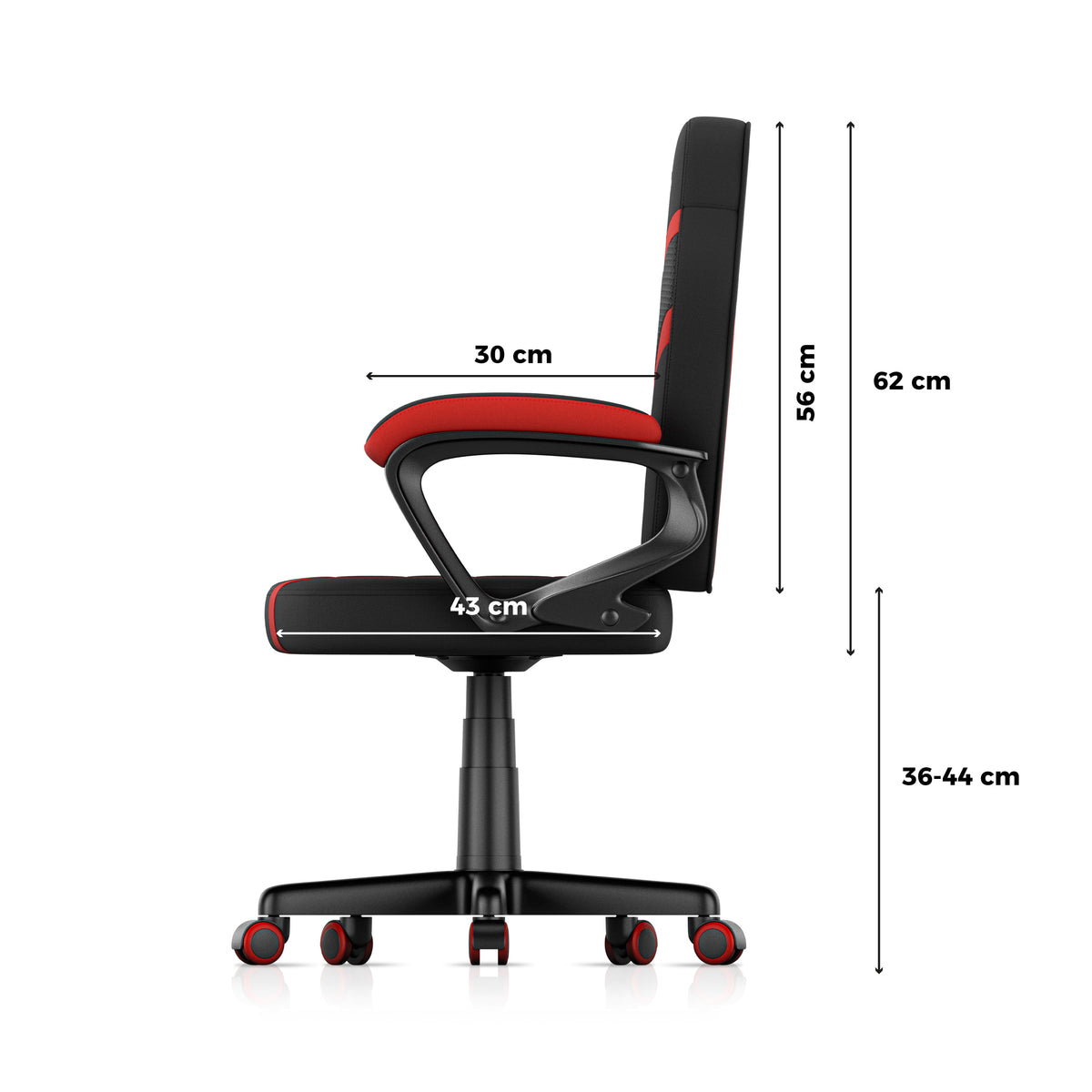 Fotel Gamingowy dla dziecka HUZARO RANGER 1.0 Red Mesh OUTLET