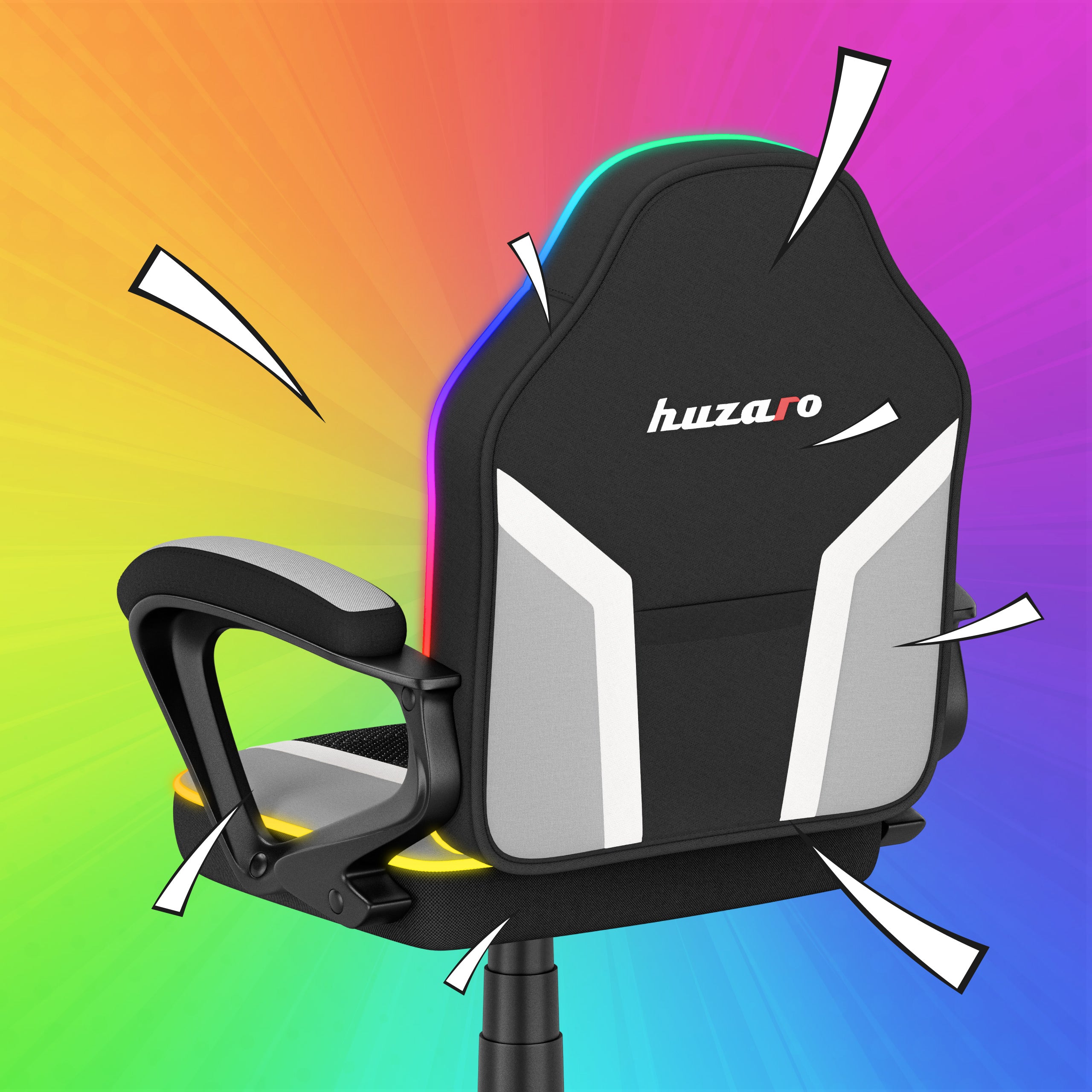 Fotel gamingowy dla dziecka Huzaro Ranger 1.0 RGB