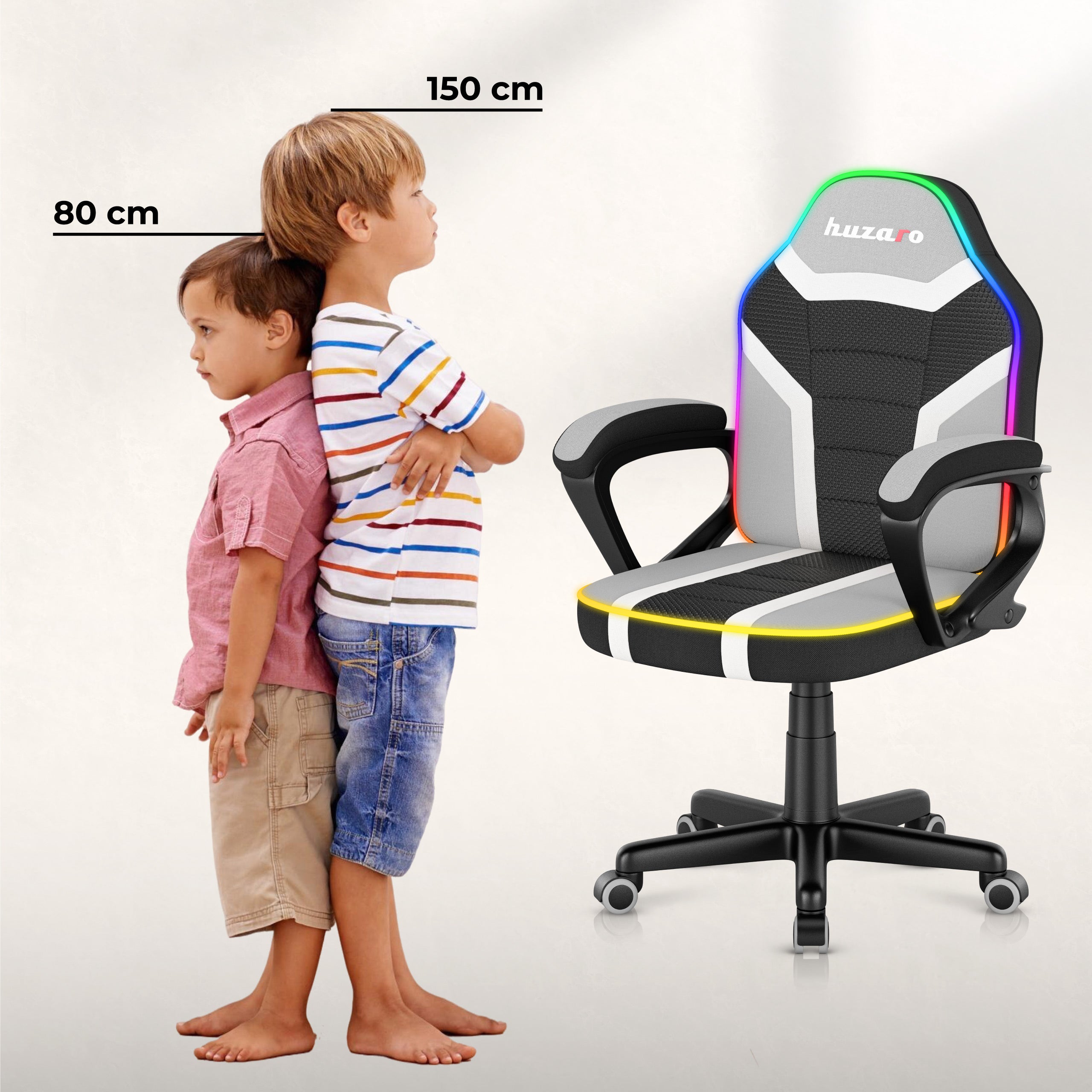 Fotel gamingowy dla dziecka Huzaro Ranger 1.0 RGB