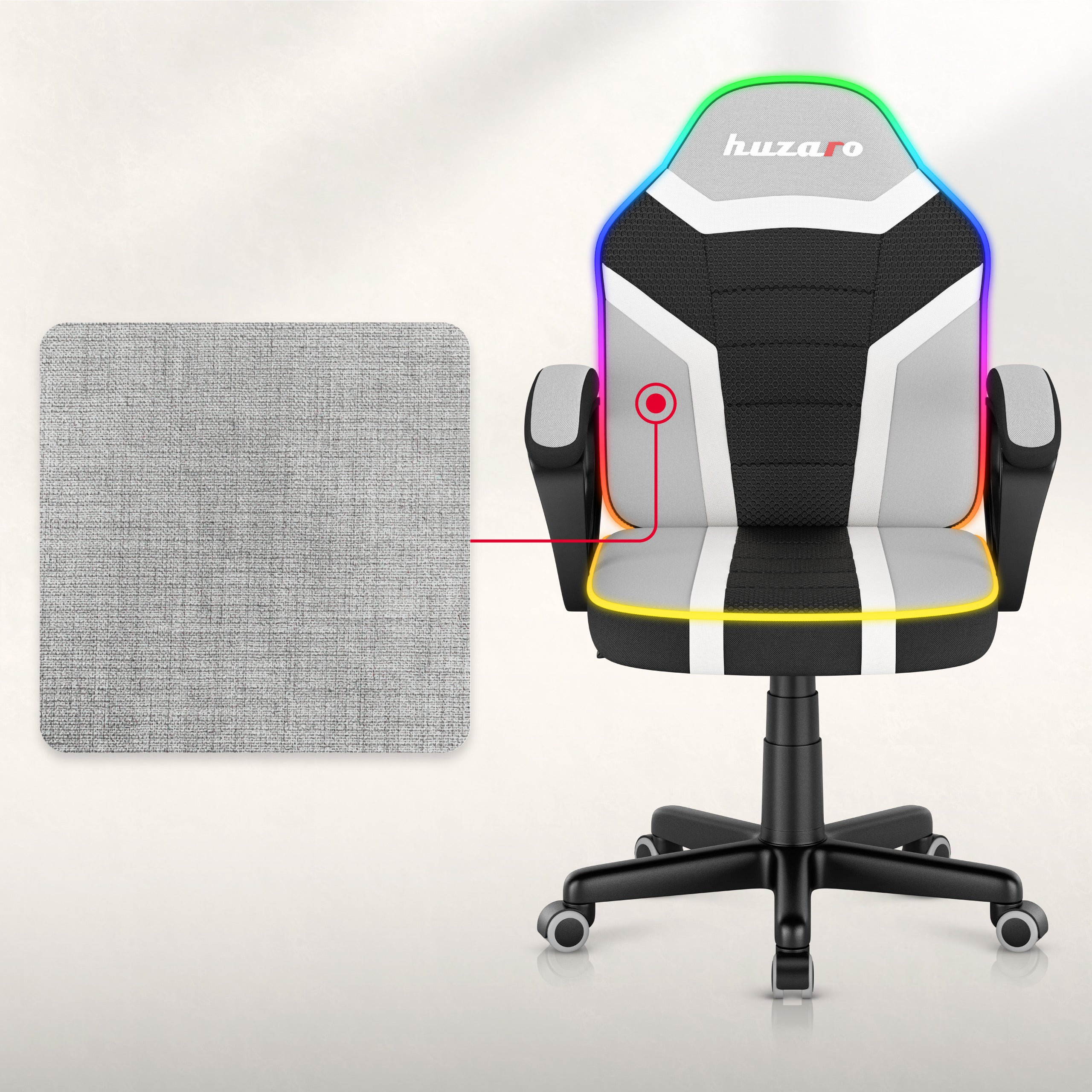 Fotel gamingowy dla dziecka Huzaro Ranger 1.0 RGB