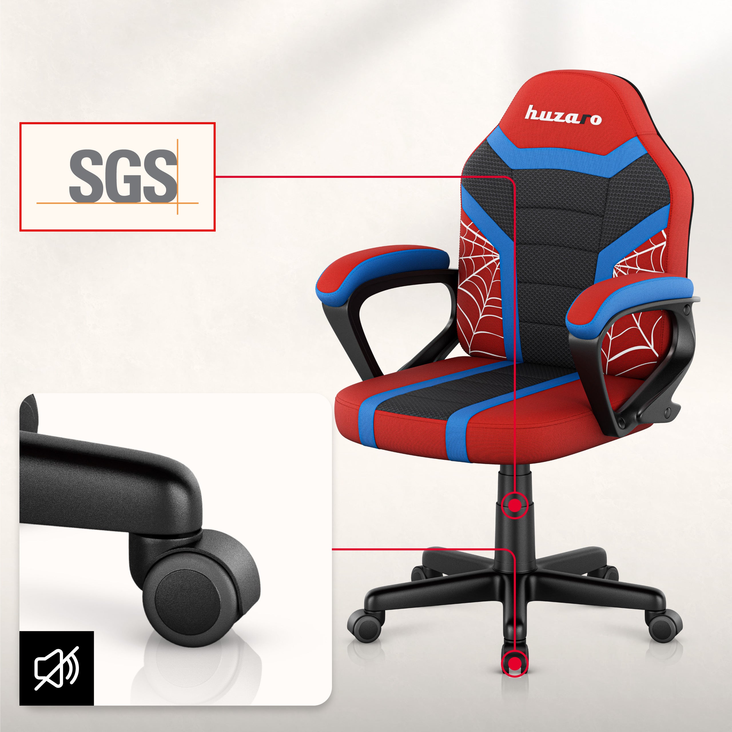 Fotel Gamingowy dla dziecka Huzaro Ranger 1.0 Spider Mesh