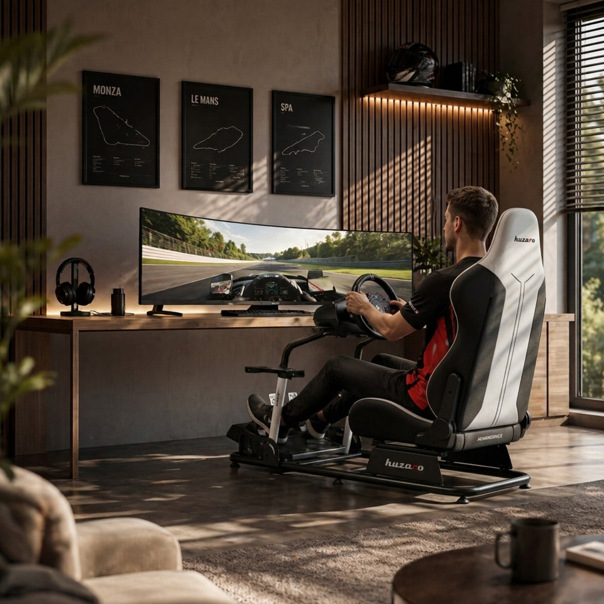 Kokpit, stelaż do simracingu, stojak do kierownicy - Huzaro.pl