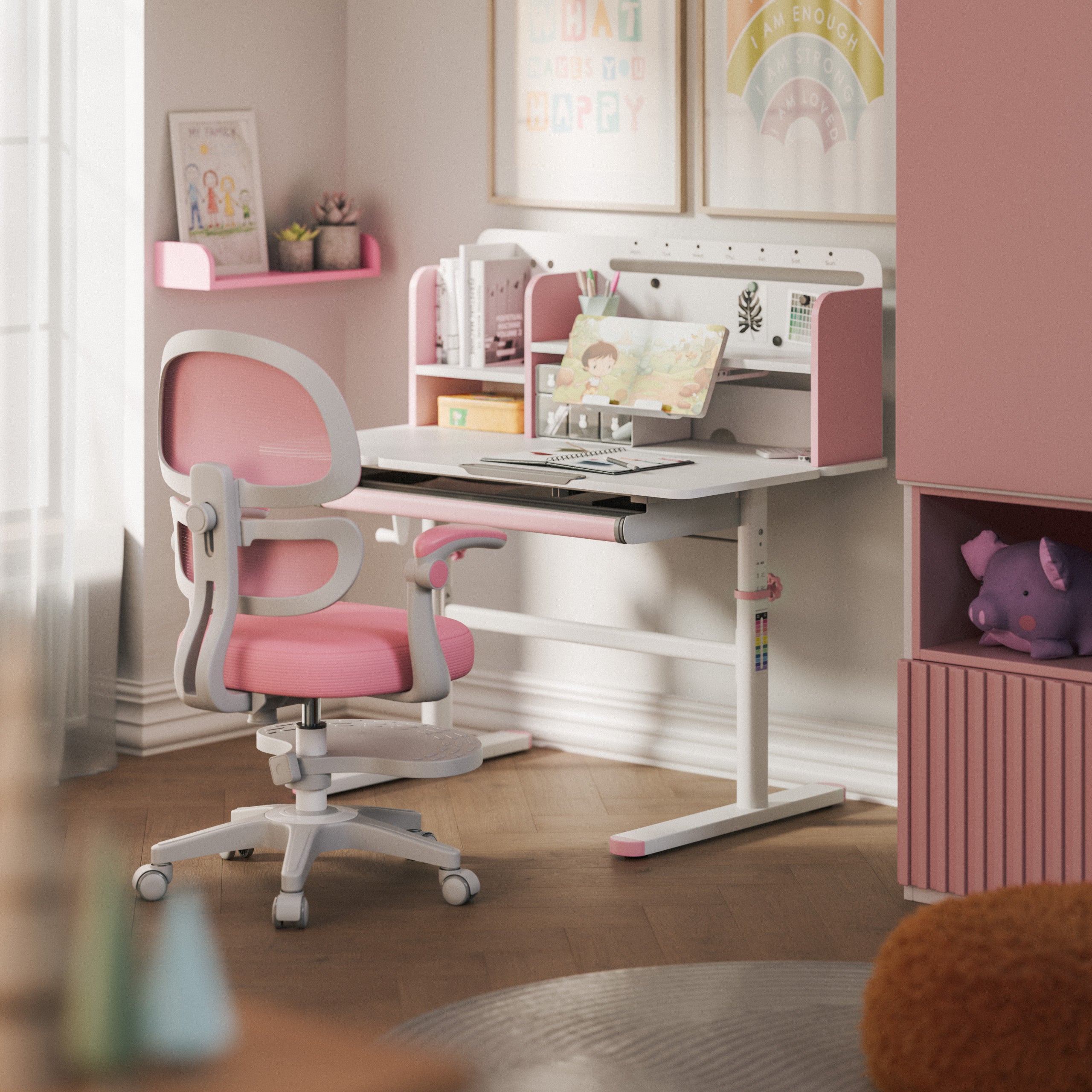 Biurko dla dzieci Mark Adler Study 5.7 Pink 100 cm