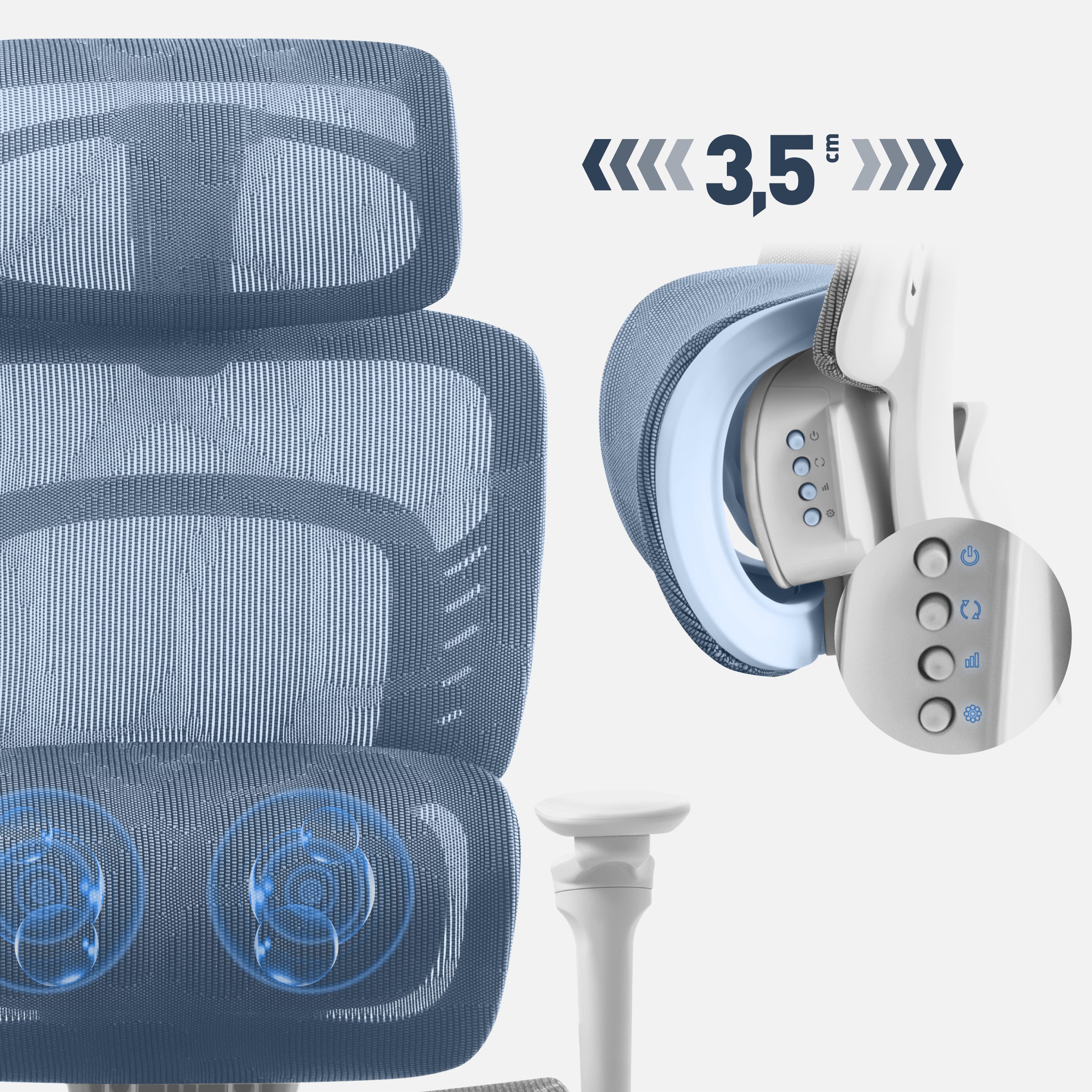 Fotel biurowy z masażem Mark Adler Visioner 8.3 Grey
