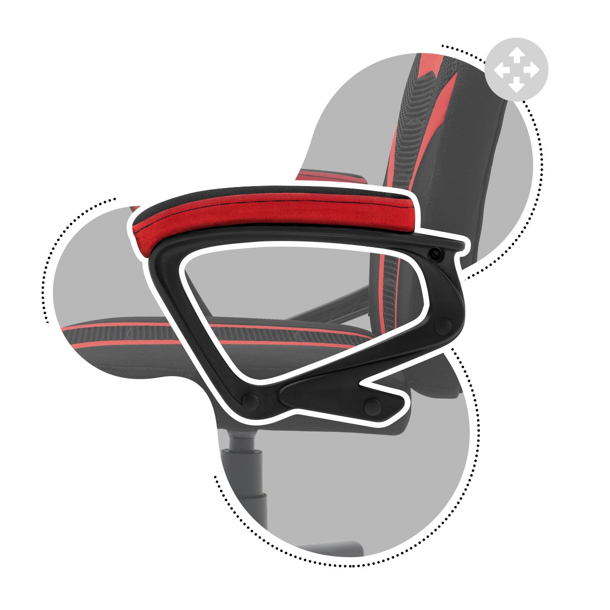 Huzaro Ranger 1.0 Red Mesh seat bolster