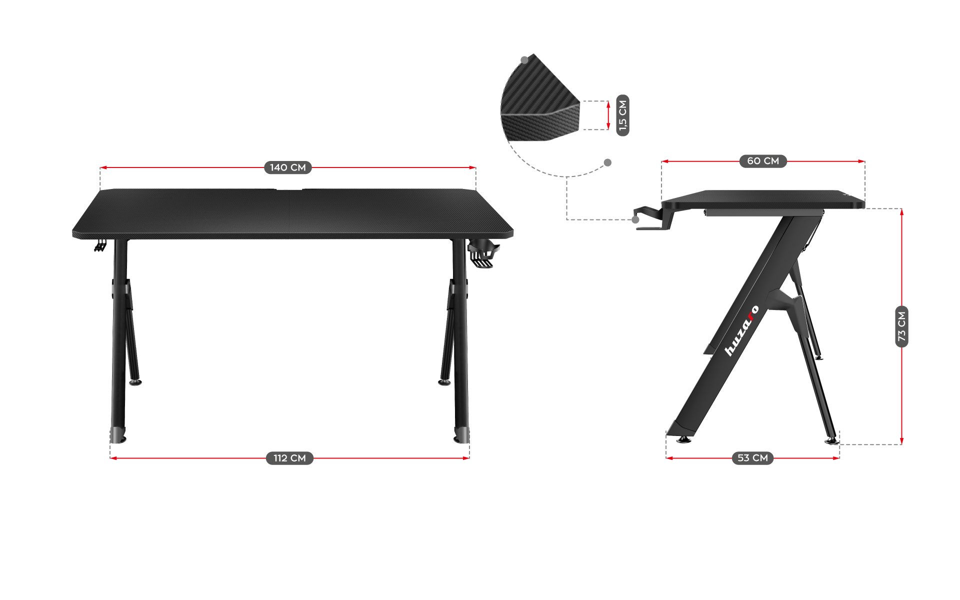 Huzaro Hero 2.8 dimensions